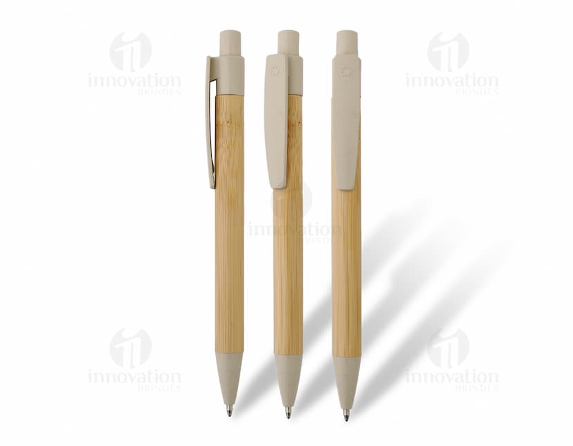 Caneta de bambu, ferramenta elegante e sustentável para escrita. Feita de bambu natural, é ideal para uso no escritório, na escola ou em casa. Design moderno, confortável e durável. A caneta perfeita para quem busca qualidade e responsabilidade ambiental. Adquira já a sua!