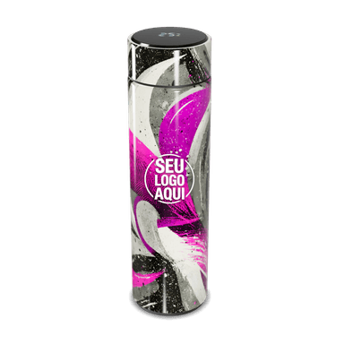 Garrafa Térmica Touch Estampa Rosa Abstrata personalizado