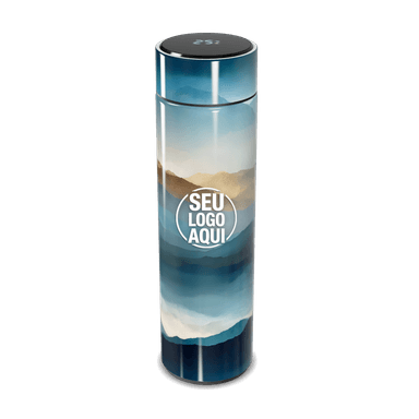 Garrafa Térmica Touch Montanhas Azul personalizado