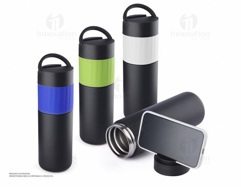Garrafa térmica 500ml de alta qualidade, com design em plástico resistente e alça prática. Ideal para manter sua bebida quente ou fria por horas. Perfeita para viagens, escritório ou praticar esportes. Adquira já a sua!