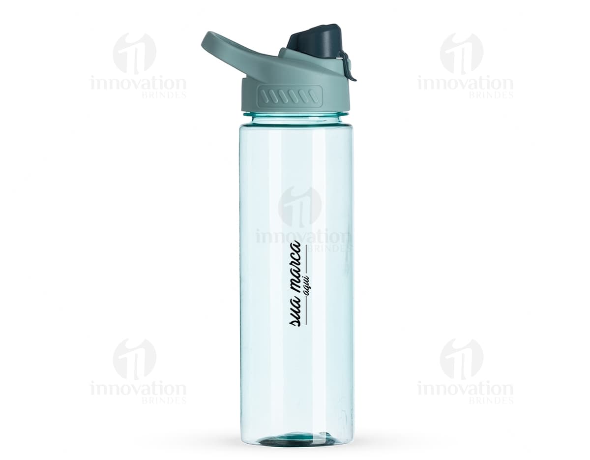 Squeeze Plástico 700ml - Moderno e prático para manter-se hidratado o dia todo. Feito em plástico transparente, com design