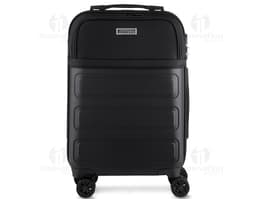Mala de viagem pequena de nylon com rodas 360º em tom de preto. Ideal para quem busca praticidade e elegância durante suas