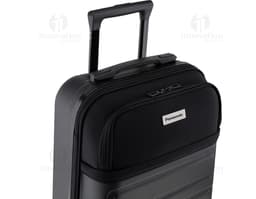 Mala de viagem pequena de nylon com rodas 360º em tom de preto. Ideal para quem busca praticidade e elegância durante suas