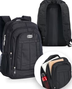 Mochila para notebook em couro moderna e elegante. Ideal para manter seus equipamentos seguros e organizados. Design contemporâneo com alça e zíper, perfeita para os negócios. Prática e estilosa, essa bolsa é o acessório perfeito para o dia a dia.