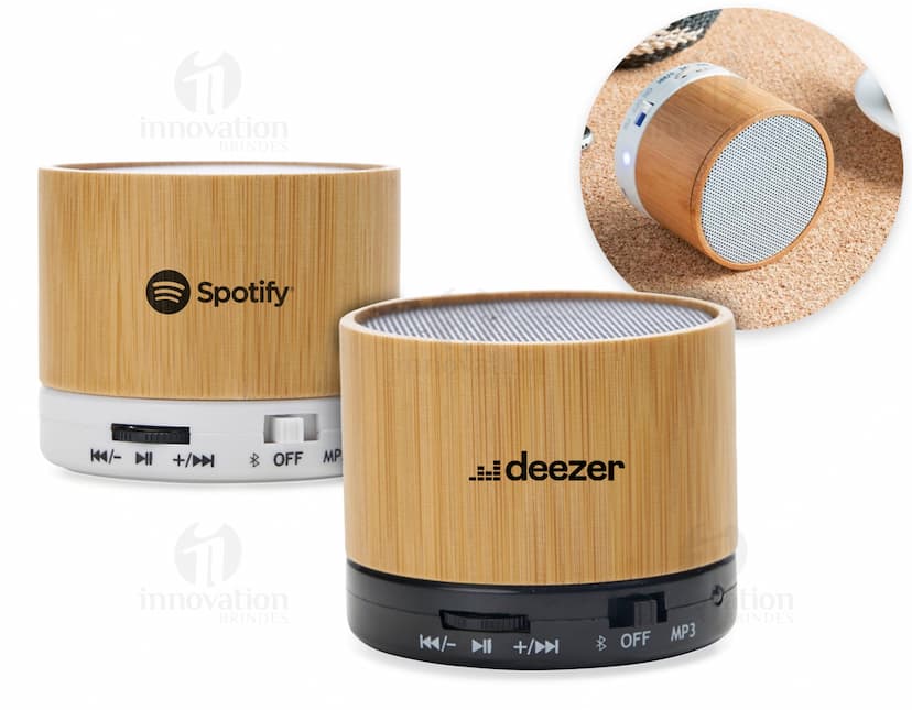 caixa de som em bambu Personalizado