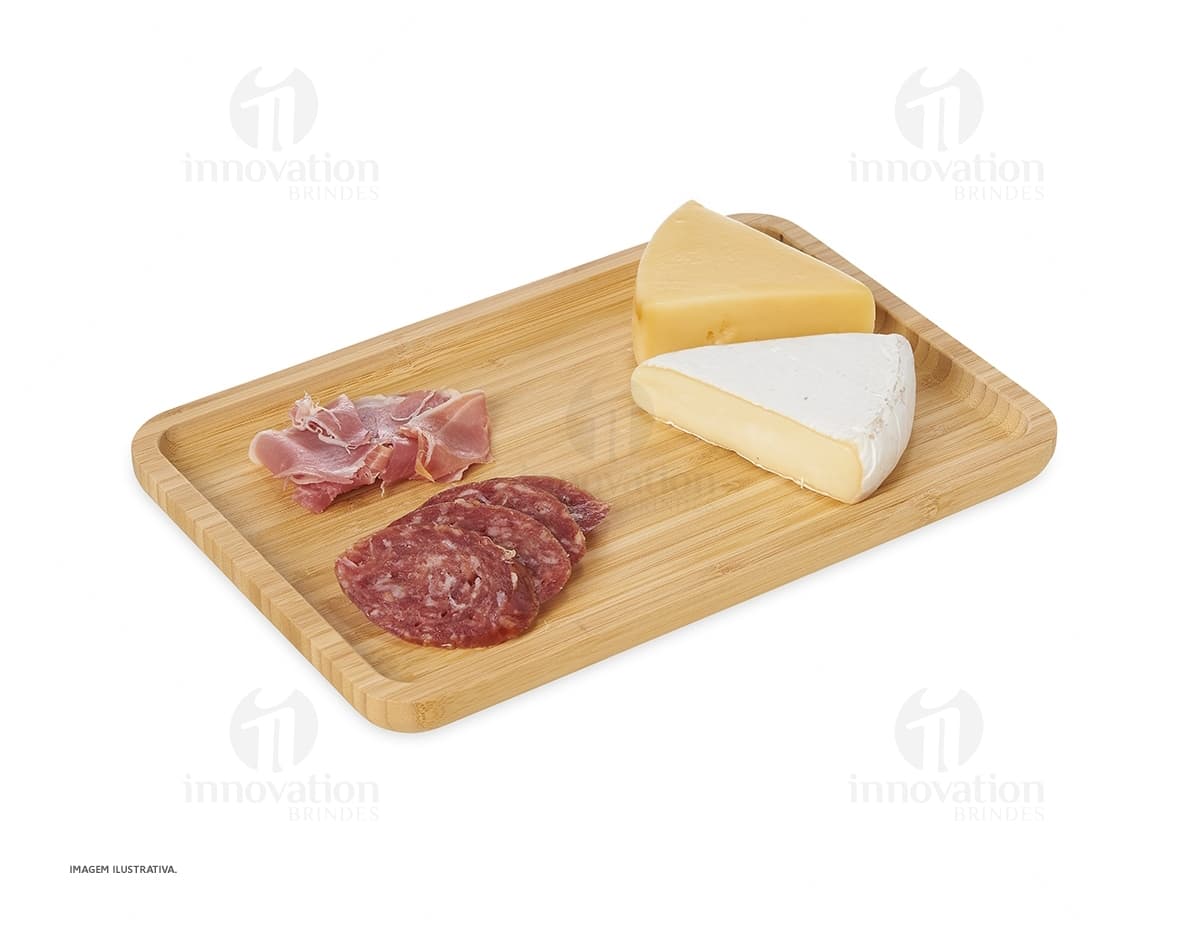 Petisqueira de bambu 30 x 20 - Perfeita para servir seus petiscos com estilo e praticidade. Feita em bambu, material sustentável e de alta qualidade, ideal para manter a frescura dos alimentos. Adicione um toque de sofisticação à sua mesa com esta petisqueira versátil.
