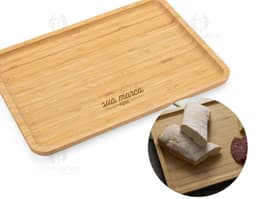 Petisqueira de bambu 36x24, perfeita para servir petiscos de forma tradicional e saudável em qualquer ocasião. Feita em bambu