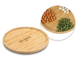 Petisqueira redonda 25x25 - Ideal para servir um mix saudável de nuts e sementes. Perfeita para petiscos veganos e saudáveis.