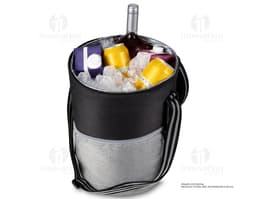 Bolsa térmica em couro isolado para armazenamento de alimentos e bebidas, ideal para manter sua comida fresca por horas.