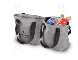 Bolsa Térmica de Luxo em Couro Marrom - Mantenha seus alimentos e bebidas frescos por mais tempo com elegância e segurança.
