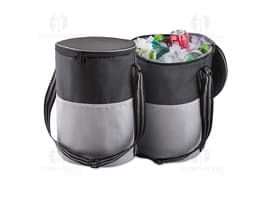 Bolsa Térmica Isolada em Couro Sintético - Ideal para Transportar Alimentos e Bebidas de Forma Confortável e Prática. Design