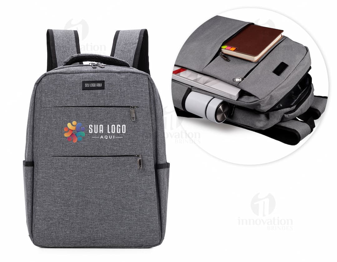 Mochila para notebook moderna e resistente para transportar seu equipamento eletrônico com segurança. Perfeita para viagens, trabalho e estudos. Adquira já!