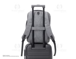 Modern and elegant business backpack. Made of high-quality leather, it is perfect for safely and stylishly transporting your