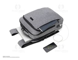 Modern and elegant business backpack. Made of high-quality leather, it is perfect for safely and stylishly transporting your