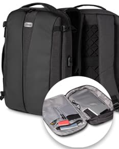 Mochila pasta de couro preto para viagem de negócios e armazenamento de equipamentos. Moderna, prática e elegante, com alça de mão e zíper. Ideal para transportar seus pertences com estilo e segurança. Perfeita para uma jornada de sucesso. Adquira já a sua!