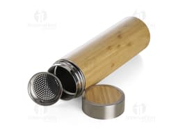 Garrafa de Bambu 500ml - Brinde Sustentável para sua Empresa. Com design elegante e eco-friendly, ideal para armazenar