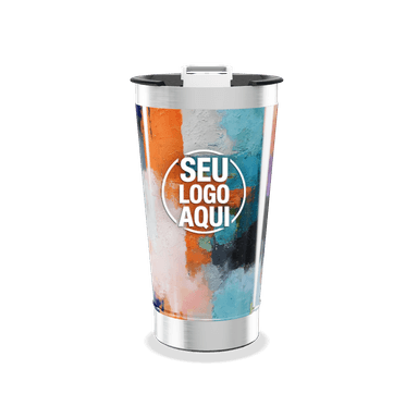 Copo Térmico Estampa Abstrata Colorida personalizado