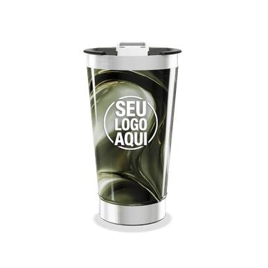 Copo Térmico Verde Marmorizado Aço Inox personalizado