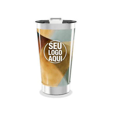 Copo Térmico Aço Inox Estampa Abstrata personalizado