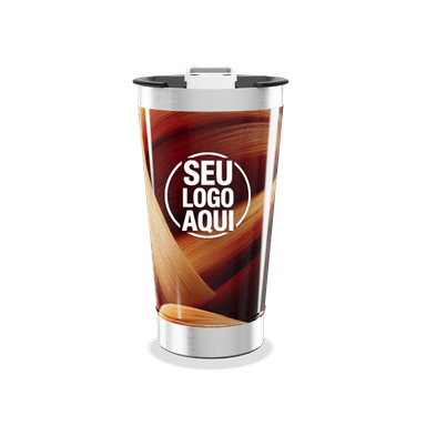 Copo Térmico Design Abstrato Aço Inox personalizado