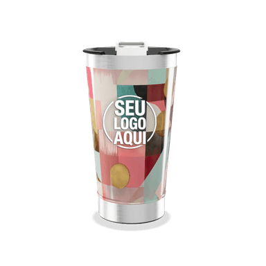 Copo Térmico Estampa Geométrica Colorida personalizado