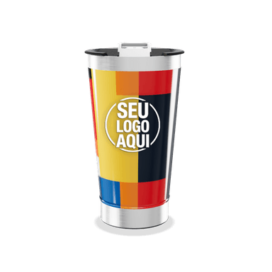 Copo Térmico Estampa Colorida Geométrica personalizado