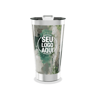 Copo Térmico Estampa Abstrata Verde personalizado
