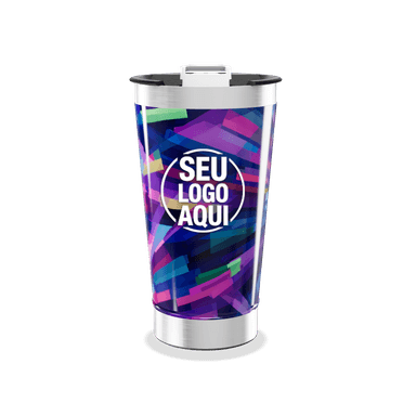 Copo Térmico Estampa Abstrata Colorida personalizado