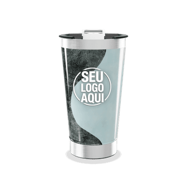 Copo Térmico Azul Com Design Curvo personalizado