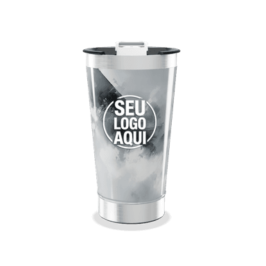 Copo Térmico Estampa Abstrata Cinza personalizado