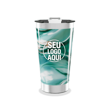 Copo Térmico Estampa Verde Abstrata personalizado