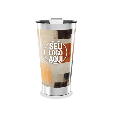 Copo Térmico Estampa Geométrica Colorida personalizado