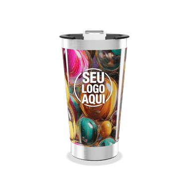 Copo Térmico Estampa Bolhas Coloridas personalizado