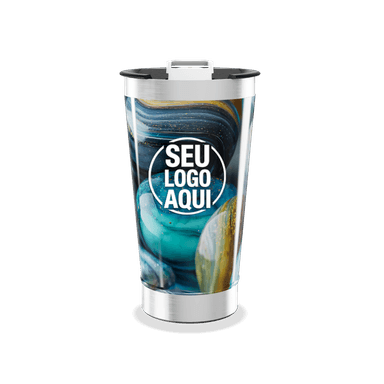 Copo Térmico Estampa Galáxia Azul personalizado