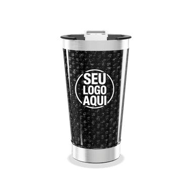 Copo Térmico Preto Texturizado Aço Inox personalizado