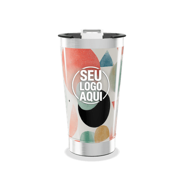 Copo Térmico Estampa Geométrica Colorida personalizado