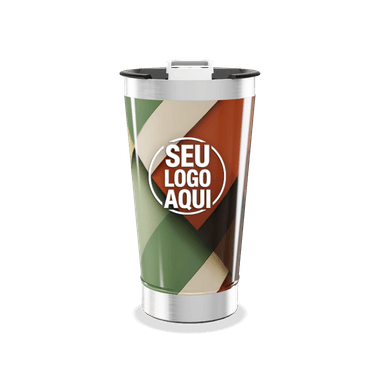 Copo Térmico Estampa Geométrica Colorida personalizado