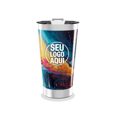 Copo Térmico Estampa Abstrata Colorida personalizado