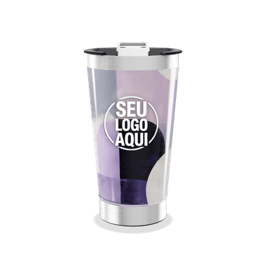 Copo Térmico Roxo Com Aço Inox personalizado