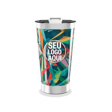 Copo Térmico Estampa Geométrica Colorida personalizado