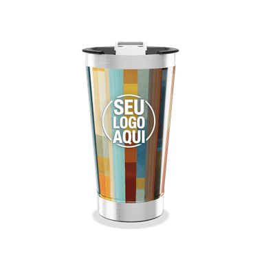 Copo Térmico Colorido Com Listras Verticais personalizado