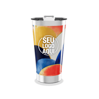 Copo Térmico Estampa Colorida Aço Inox personalizado