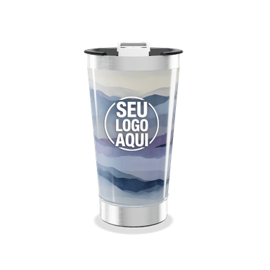 Copo Térmico Estampa Montanhas Azul personalizado