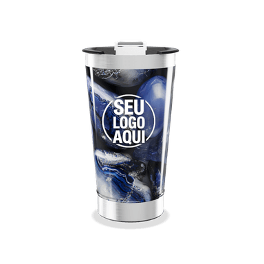 Copo Térmico Pedras Azuis Aço Inox personalizado