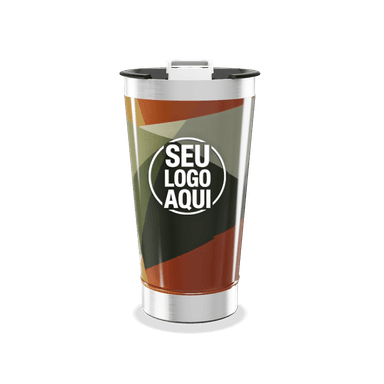 Copo Térmico Geométrico Colorido Aço personalizado