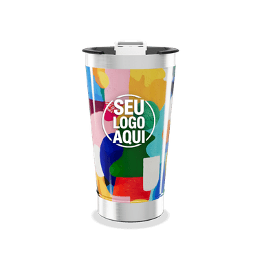 Copo Térmico Design Colorido Abstrato personalizado