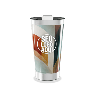 Copo Térmico Estampa Geométrica Colorida personalizado