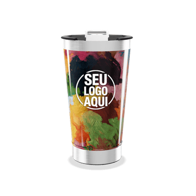 Copo Térmico Arte Colorida Inox personalizado