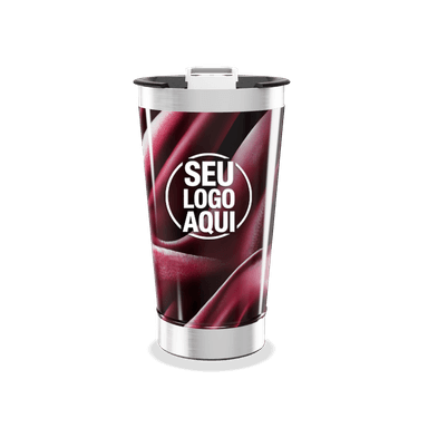 Copo Térmico Estampa Vermelha Aço Inox personalizado