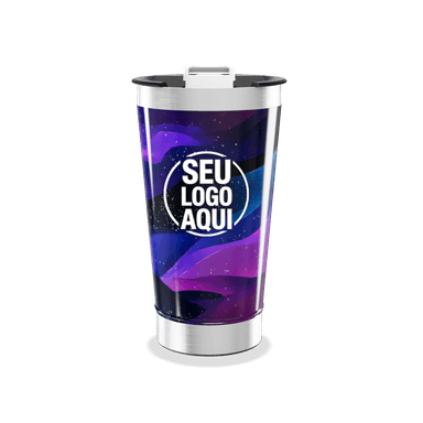 Copo Térmico Estampa Galáxia Aço Inox personalizado